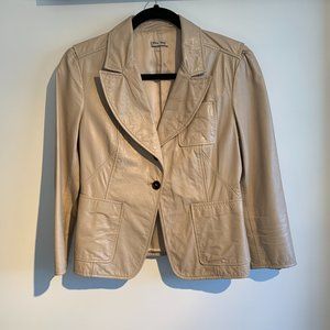 MUI MUI - Light Pink Leather Jacket